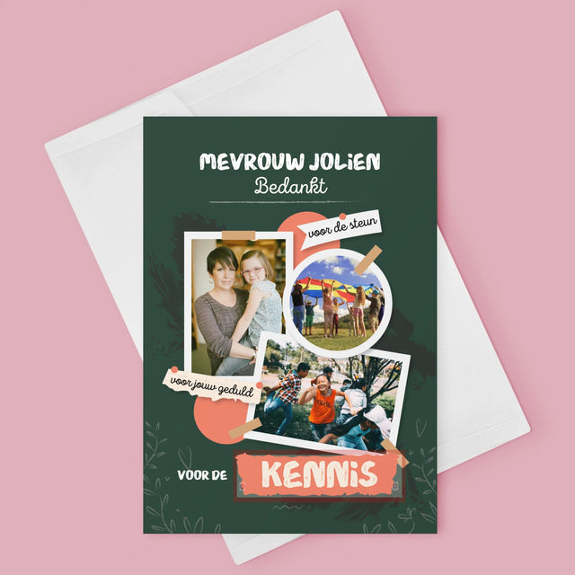 Fotocollage: Bedankt Voor De Kennis - Wenskaart
