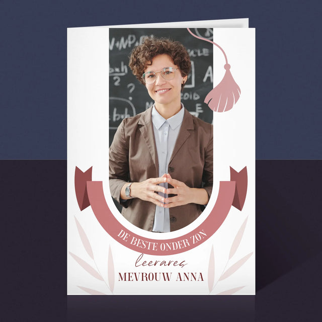 Foto En Handtekening: De Beste Leerares Onder Zon - Wenskaart