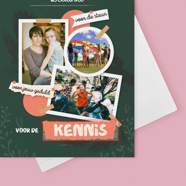 Fotocollage: Bedankt Voor De Kennis - Wenskaart