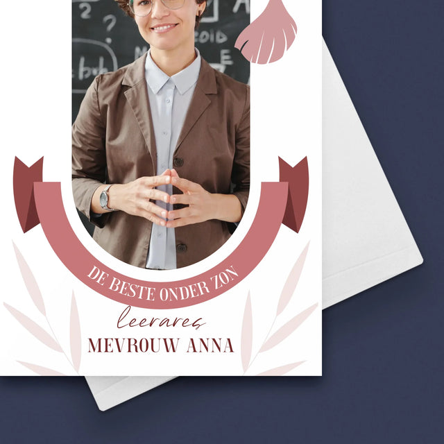 Foto En Handtekening: De Beste Leerares Onder Zon - Wenskaart