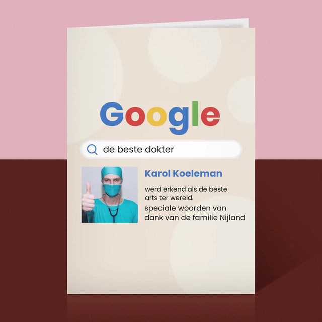 Foto En Handtekening: De Beste Dokter Google-Score - Wenskaart