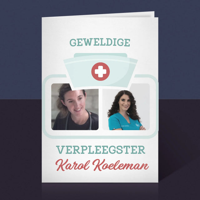 Fotocollage: Geweldige Verpleegster - Wenskaart