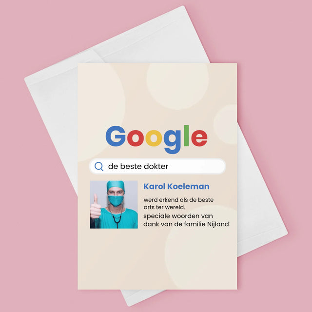 Foto En Handtekening: De Beste Dokter Google-Score - Wenskaart