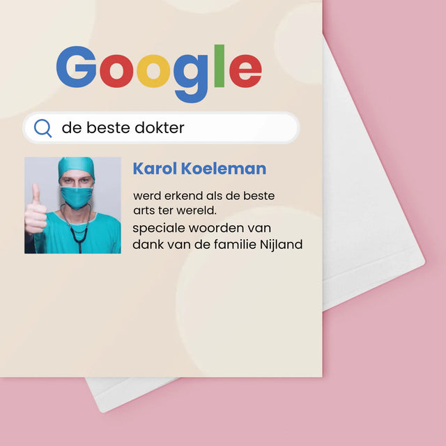 Foto En Handtekening: De Beste Dokter Google-Score - Wenskaart
