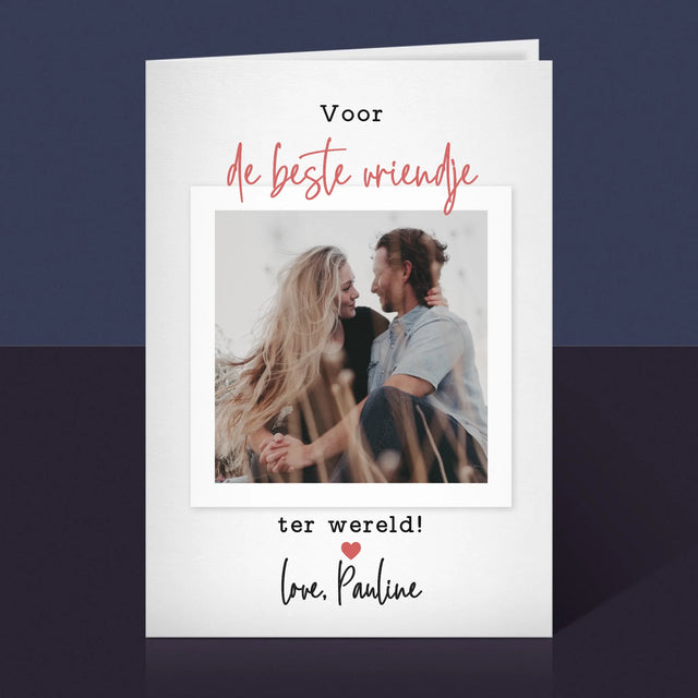 Foto En Handtekening: Voor De Beste Vriendje - Wenskaart