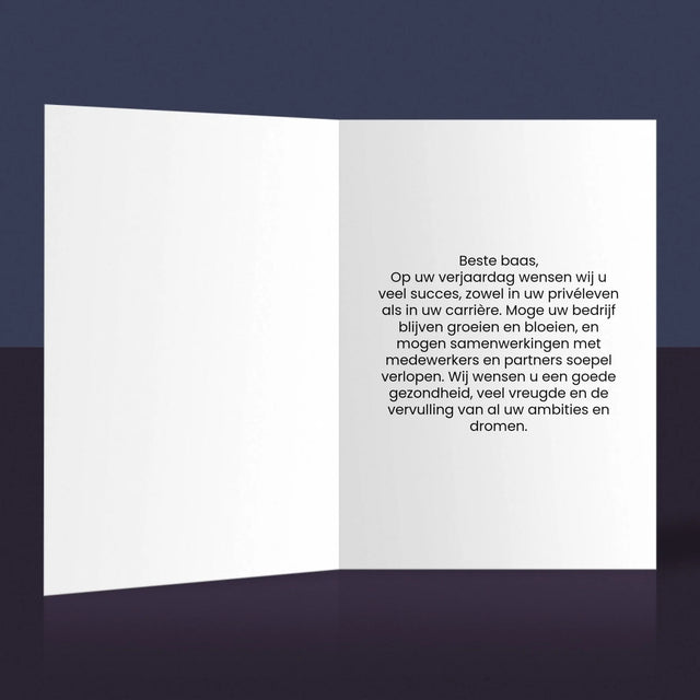 Foto En Handtekening: De Beste Baas Google-Score - Wenskaart