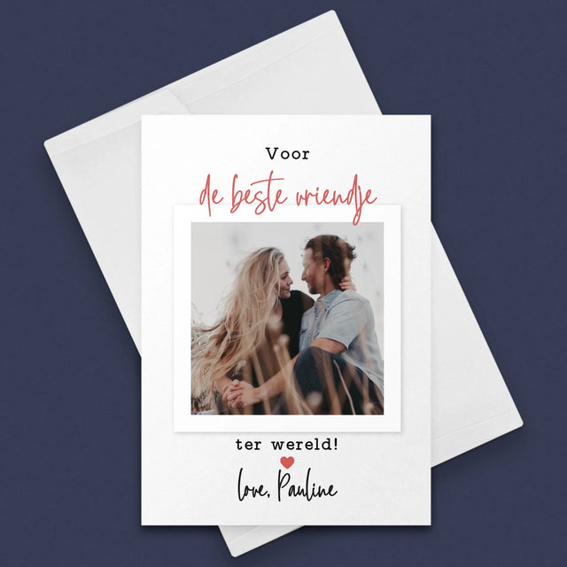Foto En Handtekening: Voor De Beste Vriendje - Wenskaart