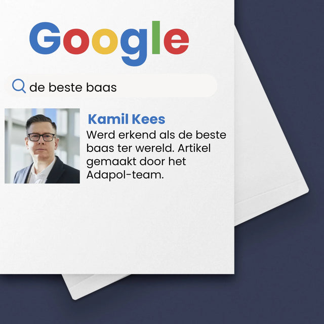 Foto En Handtekening: De Beste Baas Google-Score - Wenskaart