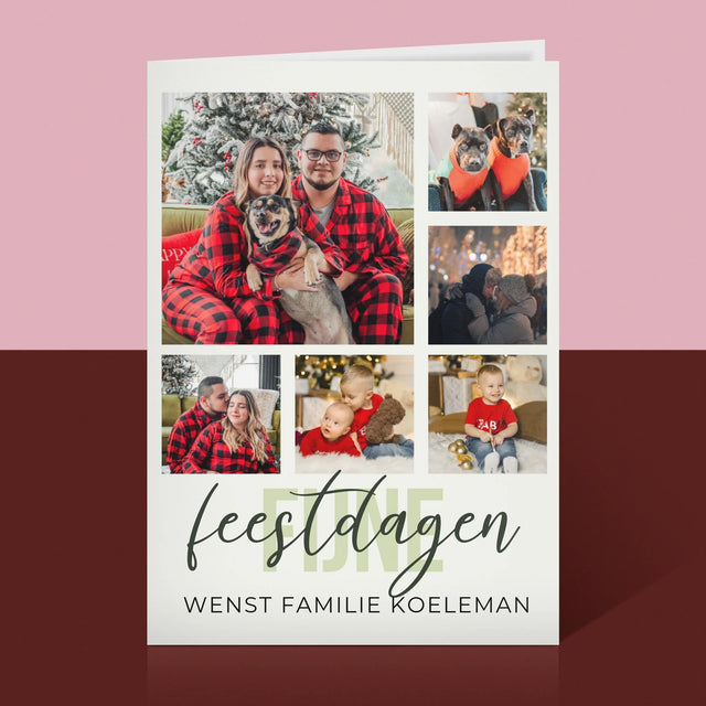 Fotocollage: Fijne Feestdagen - Wenskaart