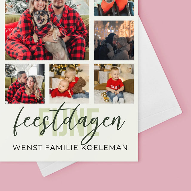 Fotocollage: Fijne Feestdagen - Wenskaart