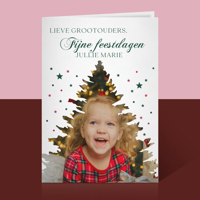 Vorm Van Foto'S: Kerstboom, Feestdagen - Wenskaart