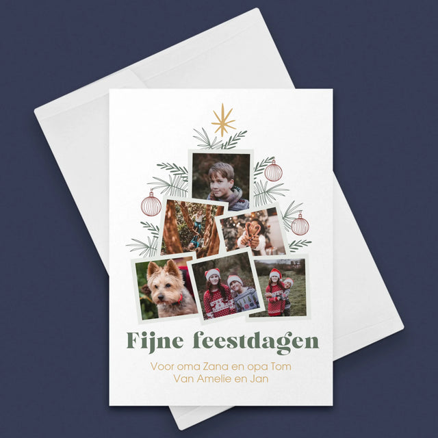 Fotocollage: Kerstboom - Wenskaart