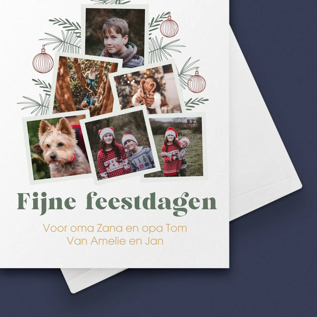 Fotocollage: Kerstboom - Wenskaart