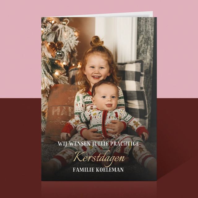 Foto En Handtekening: Prettige Feestdagen - Wenskaart