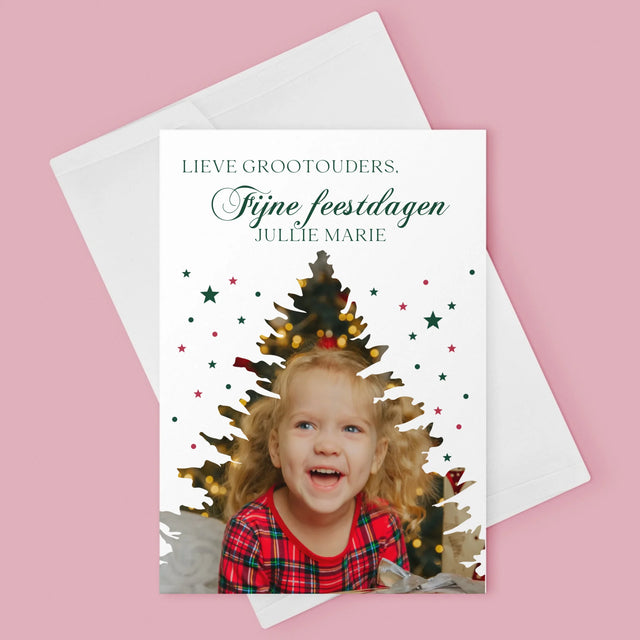 Vorm Van Foto'S: Kerstboom, Feestdagen - Wenskaart