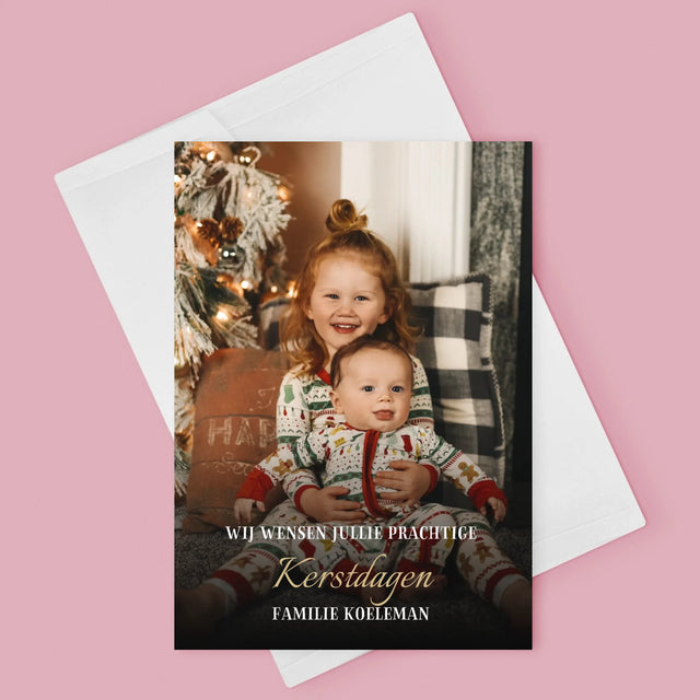 Foto En Handtekening: Prettige Feestdagen - Wenskaart