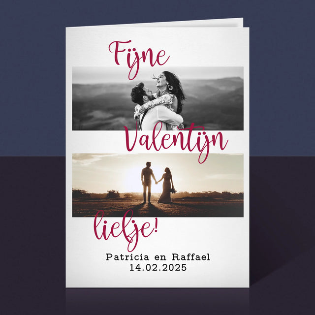 Fotocollage: Fijne Valentijn - Wenskaart