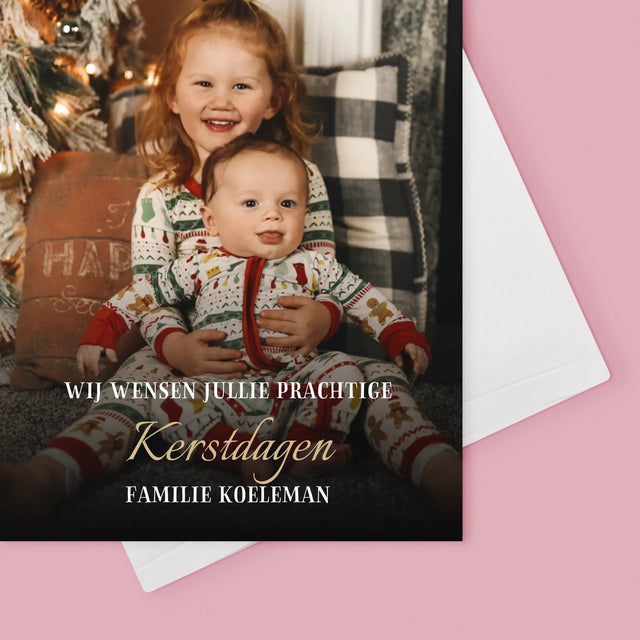 Foto En Handtekening: Prettige Feestdagen - Wenskaart