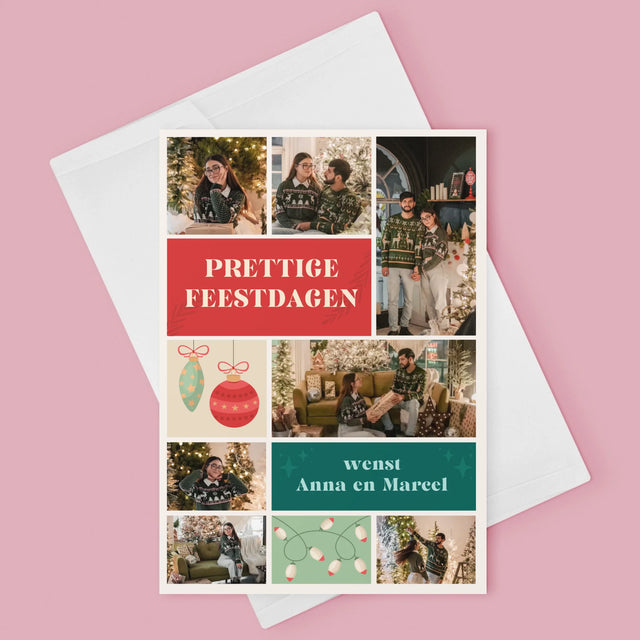 Fotocollage: Kerst Foto'S - Wenskaart