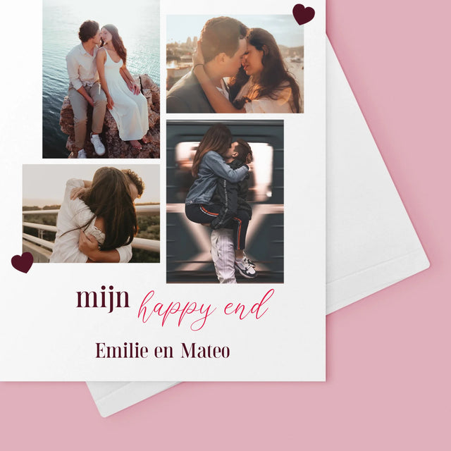 Fotocollage: Jij Bent Mijn Happy End - Wenskaart