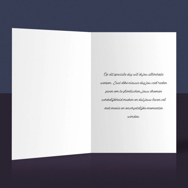 Foto En Handtekening: 40 Verjaardag Pet - Wenskaart