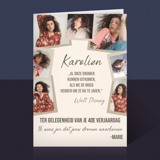 Fotocollage: Maak Je Dromen Waar - Wenskaart