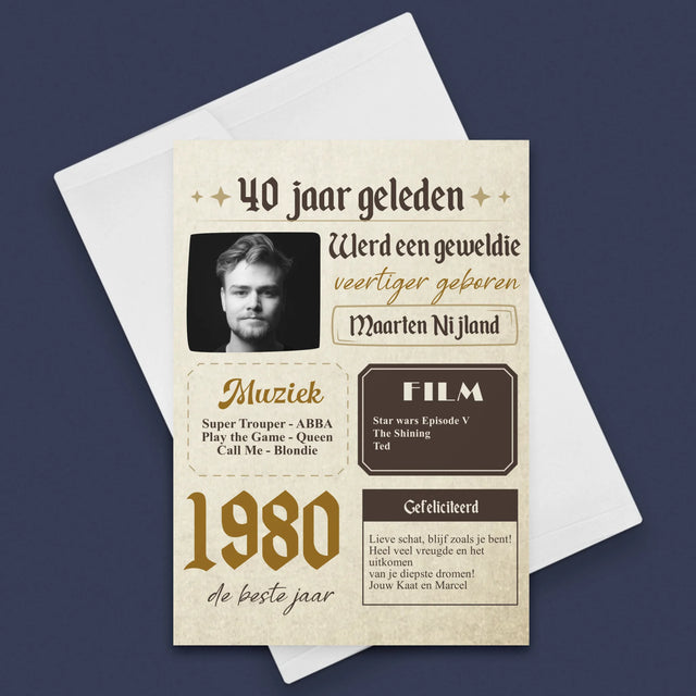 Omslag Van Tijdschrift: 40 Jaar Geleden - Wenskaart