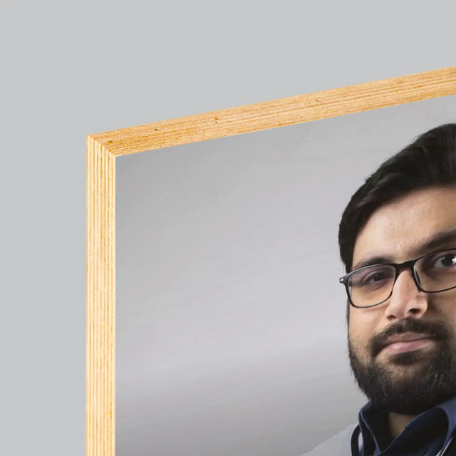 Foto En Handtekening: Dokter Definitie - Afdruk Op Hout (Verticaal)