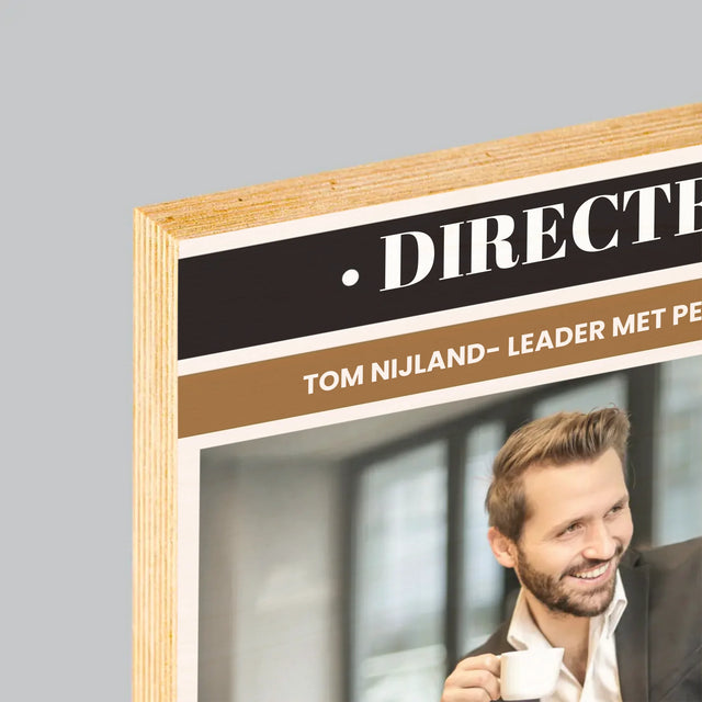 Omslag Van Tijdschrift: Directeur - Afdruk Op Hout (Verticaal)