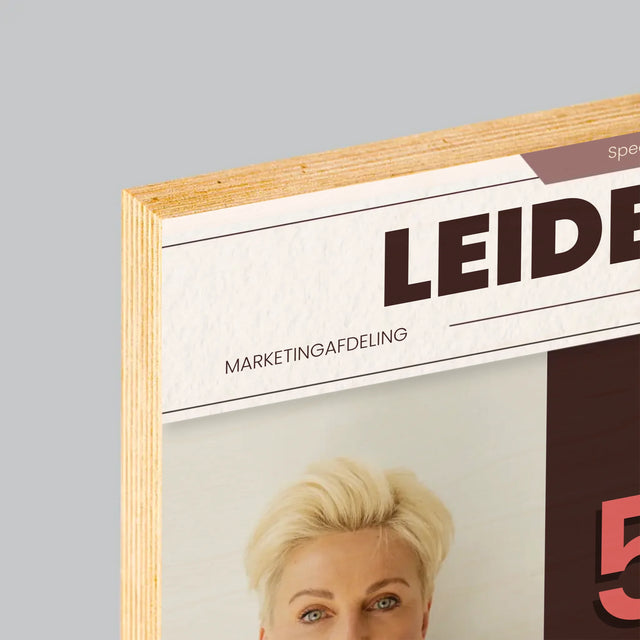 Omslag Van Tijdschrift: Leider - Afdruk Op Hout (Verticaal)