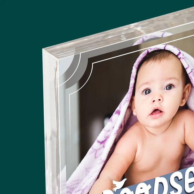 Foto En Handtekening: Doopsel - Acryl Blok