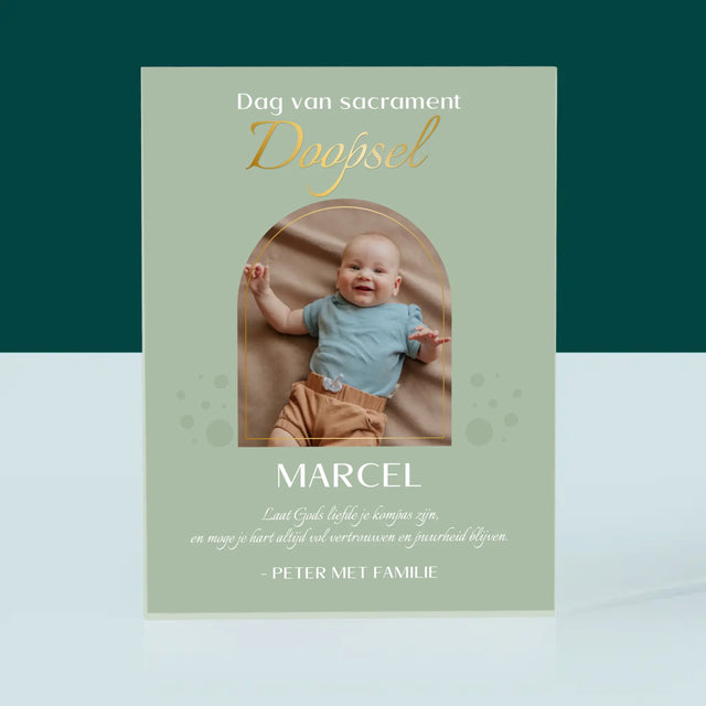 Foto En Handtekening: Doop Sacrament - Acryl Blok