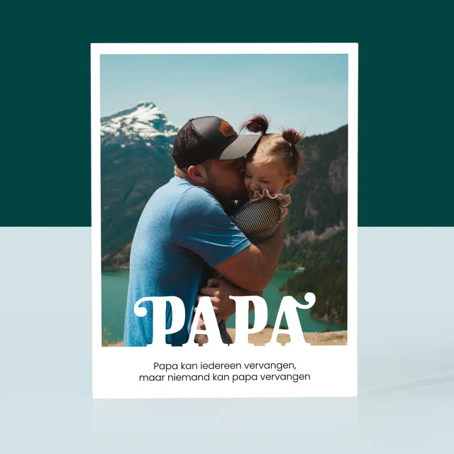 Foto En Handtekening: Onvervangbare Papa, Toewijding - Acryl Blok