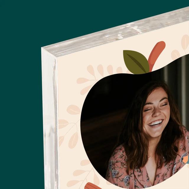 Foto En Handtekening: Kleuterjuf - Acryl Blok