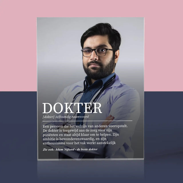 Foto En Handtekening: Dokter Definitie - Acryl Blok