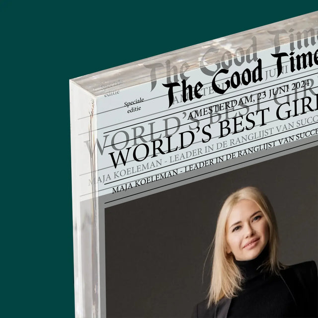 Omslag Van Tijdschrift: World’S Best Girl Boss - Acryl Blok