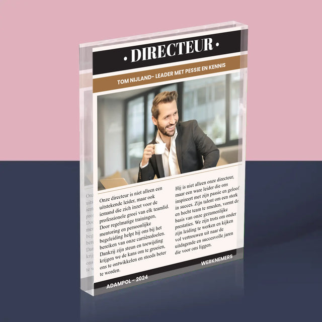 Omslag Van Tijdschrift: Directeur - Acryl Blok