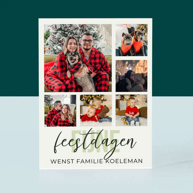 Fotocollage: Fijne Feestdagen - Acryl Blok