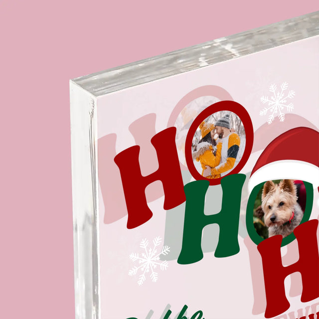Fotocollage: Ho Ho Ho - Acryl Blok