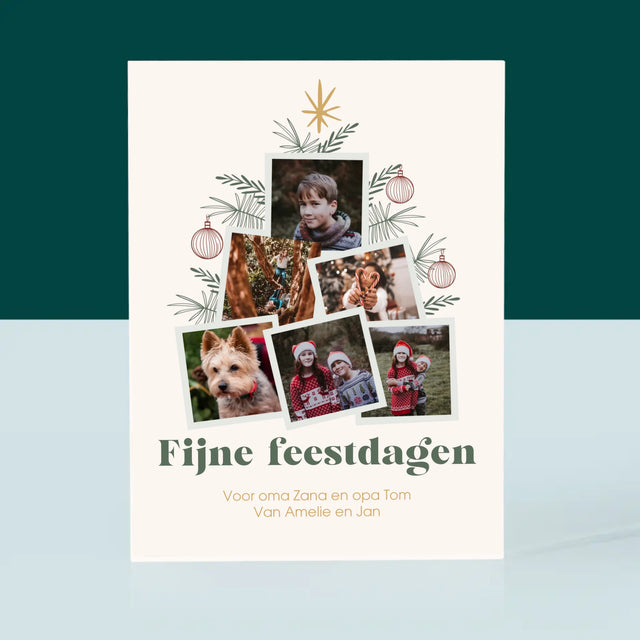 Fotocollage: Kerstboom - Acryl Blok