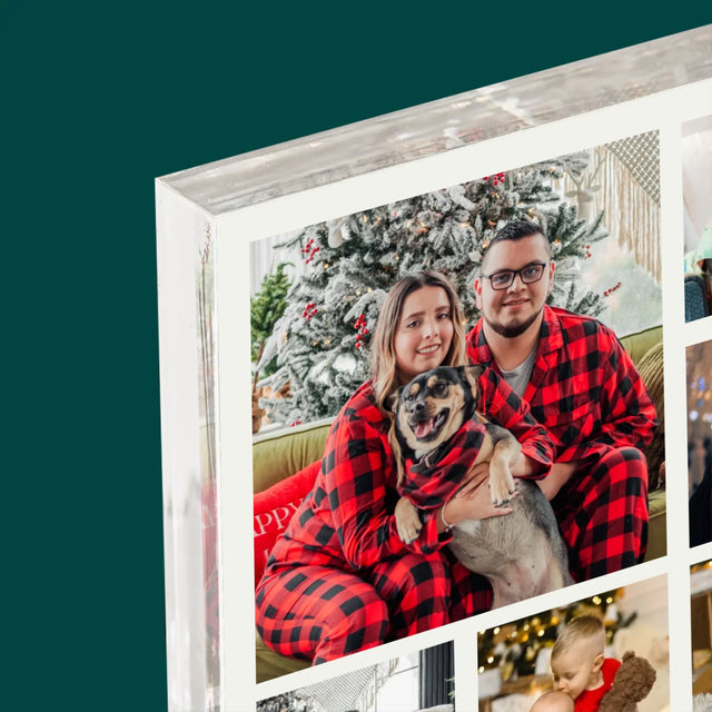 Fotocollage: Fijne Feestdagen - Acryl Blok