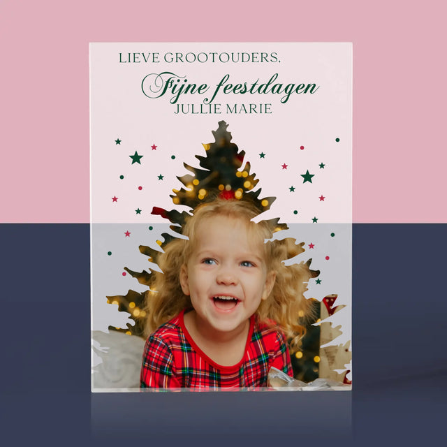 Vorm Van Foto'S: Kerstboom, Feestdagen - Acryl Blok