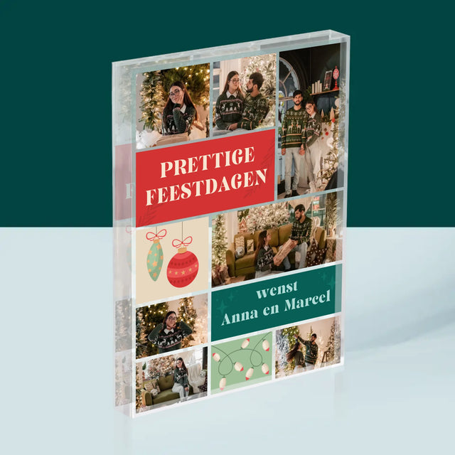 Fotocollage: Kerst Foto'S - Acryl Blok