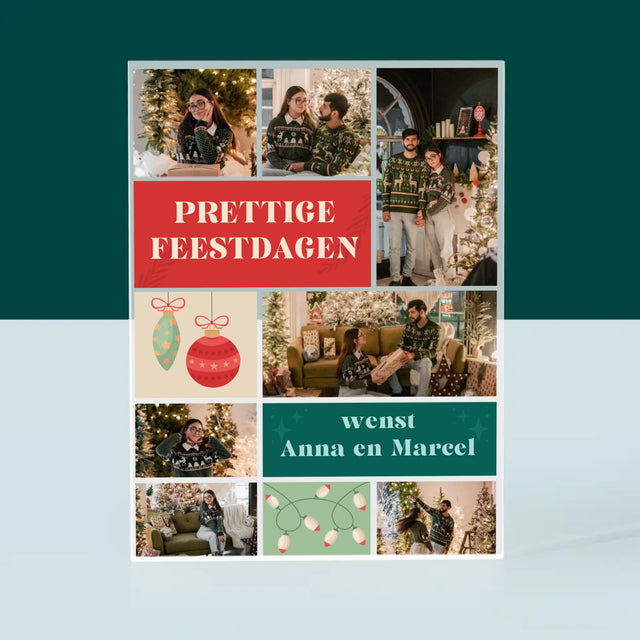 Fotocollage: Kerst Foto'S - Acryl Blok