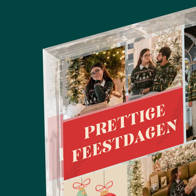 Fotocollage: Kerst Foto'S - Acryl Blok