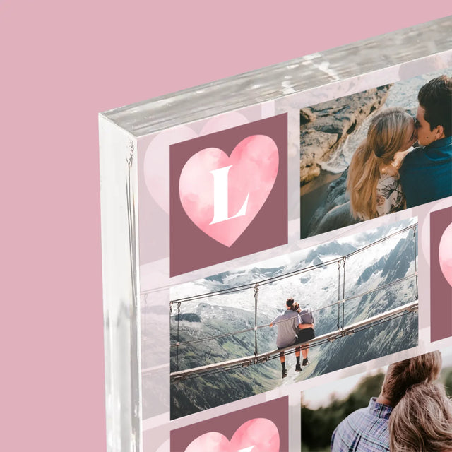 Fotocollage: Hartje Love - Acryl Blok