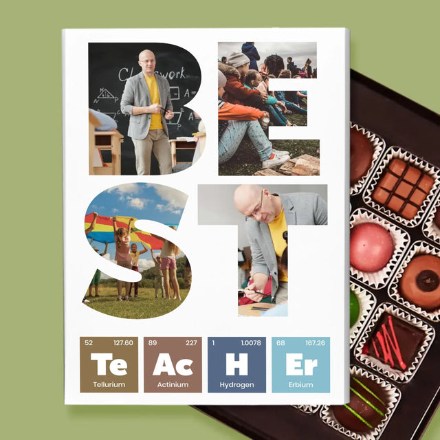Woord Van Foto'S: Best Teacher Chemische Elementen - Pralines