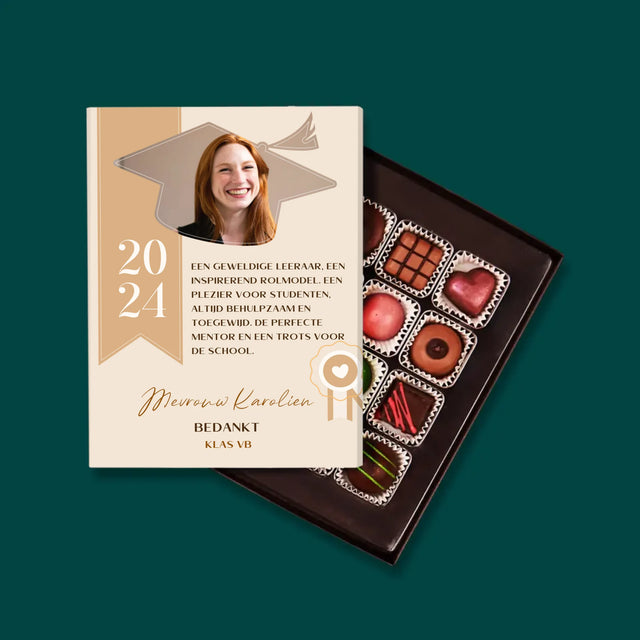 Foto En Handtekening: Diploma Voor De Leerkracht - Pralines