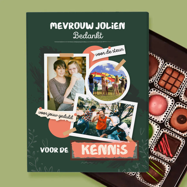 Fotocollage: Bedankt Voor De Kennis - Pralines
