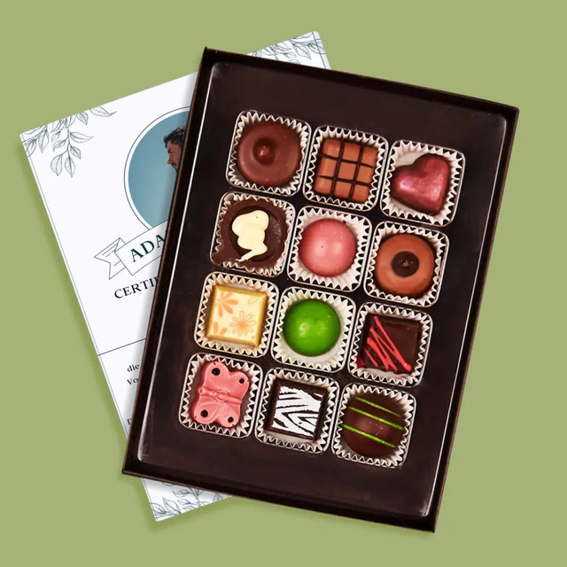 Foto En Handtekening: Certificaat Van Voorbeeldige Leraar - Pralines